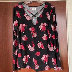 Long sleeve floral top